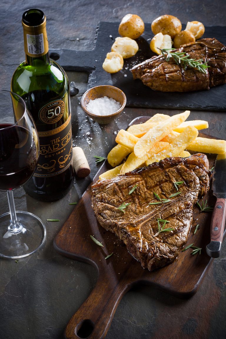 Sizzling, succulent steak and wine at Hussar Grill, Valentine's Special sonia cabano blog eatdrinkcapetown